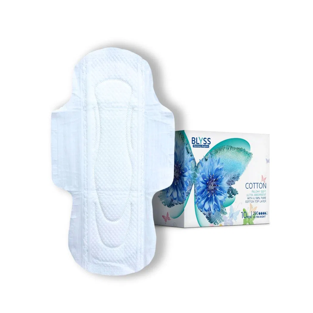 Certified Soft Cotton Top Sheet Boxed Hot Sale Sanitary Pads