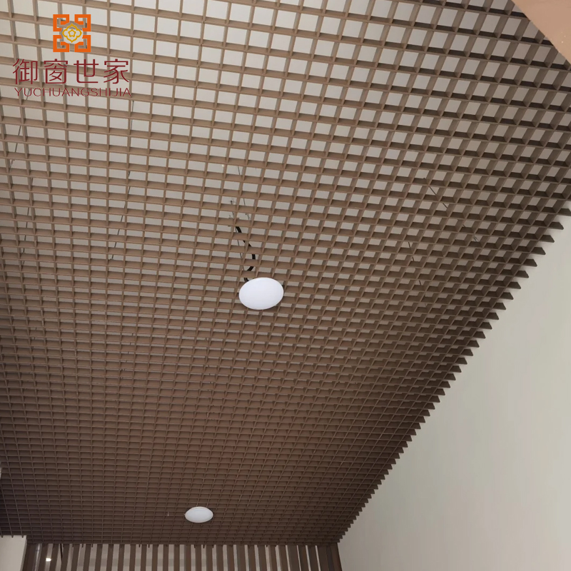 Artistic Decorative Open Cell Aluminum False Grid Tile Powder Coated Metal Ceilings