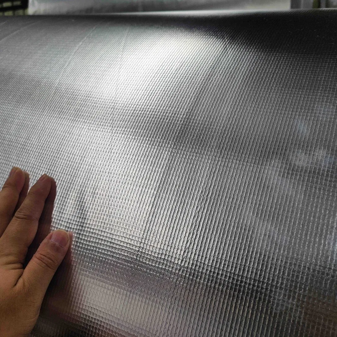 Perforated Aluminum Foil Insulation Woven Fabric Roof Insulation with Blue PE Coating