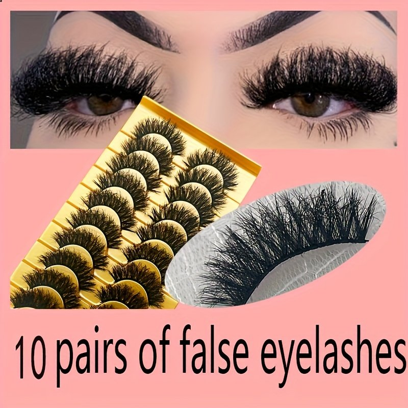 10 Pairs of Fluffy and Messy False Lashes for Eye Makeup