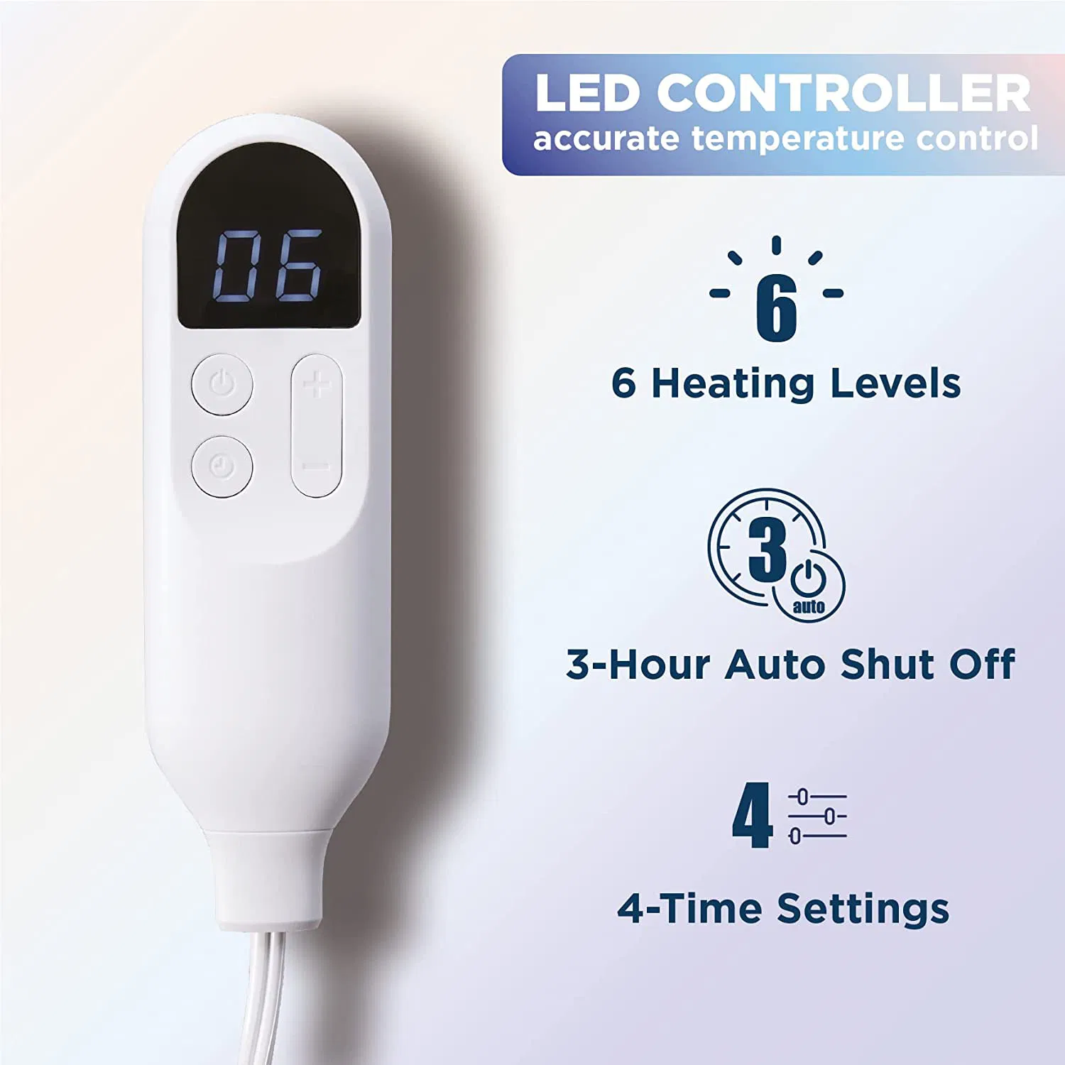 Hb01 Heated Blanket Electric Throw Soft Fleece