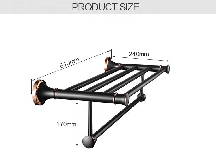 Настенный полотенцедержатель Royal Bathroom, античный черный