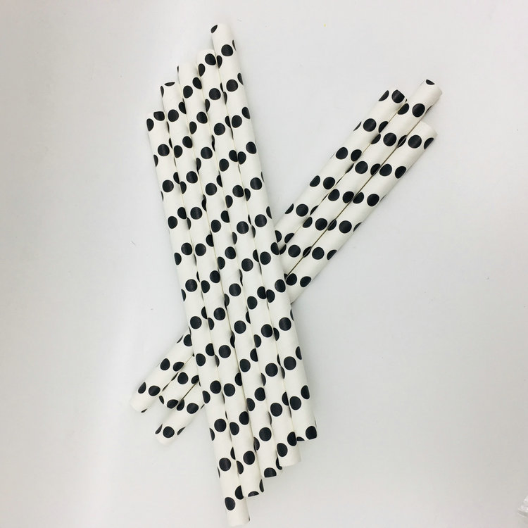 Hot Selling 6*197mm Biodegradable Disposable Wrapped Paper Straws