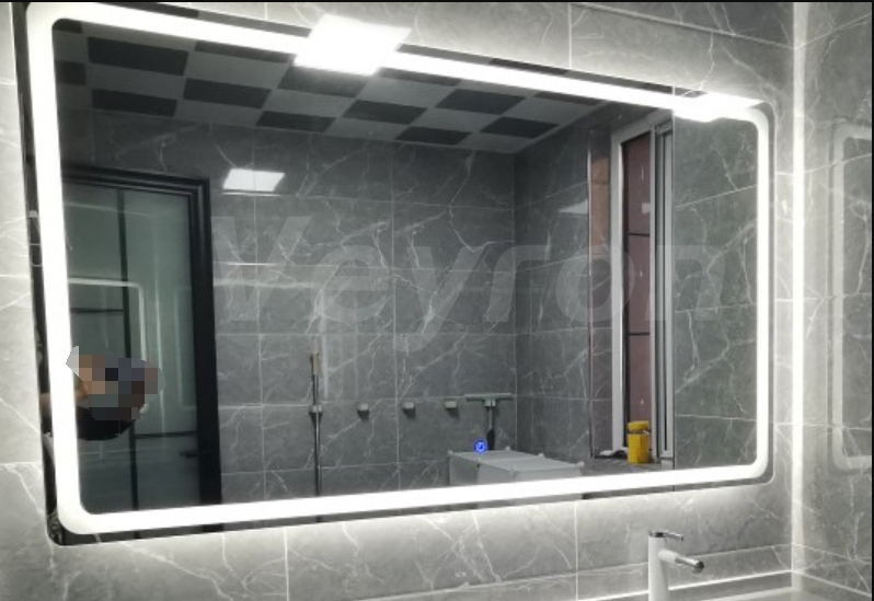 Aluminum Metal Iron Satinless Steel Wood PVC Frame Frameless Smart Backlit Make-up Vanity Defogger Bluetooth LED Mirror