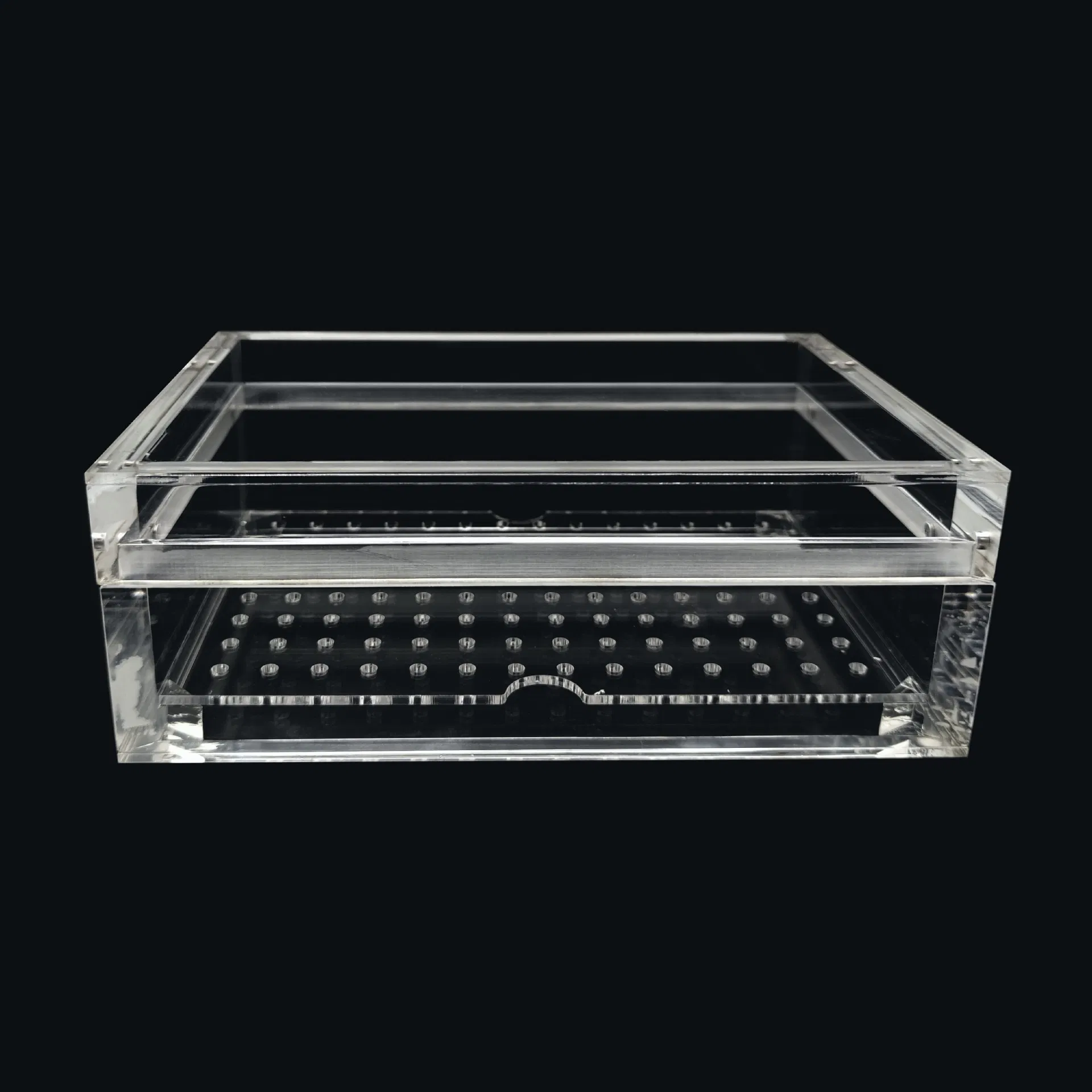 Free-Assembly Transparent Acrylic Cigar Display Storage Case Box