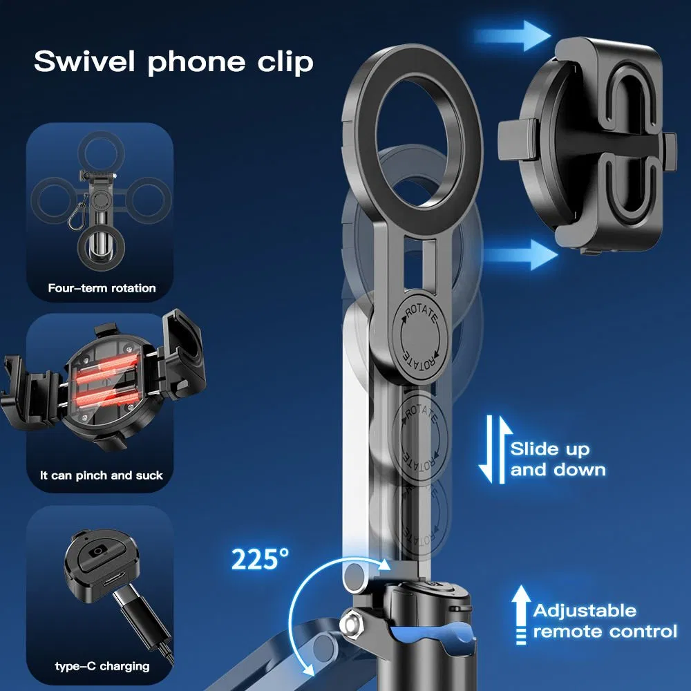 New Design Mini Magnetic Vlog Screen Selfie Stick Stand Tripod Phone Holder