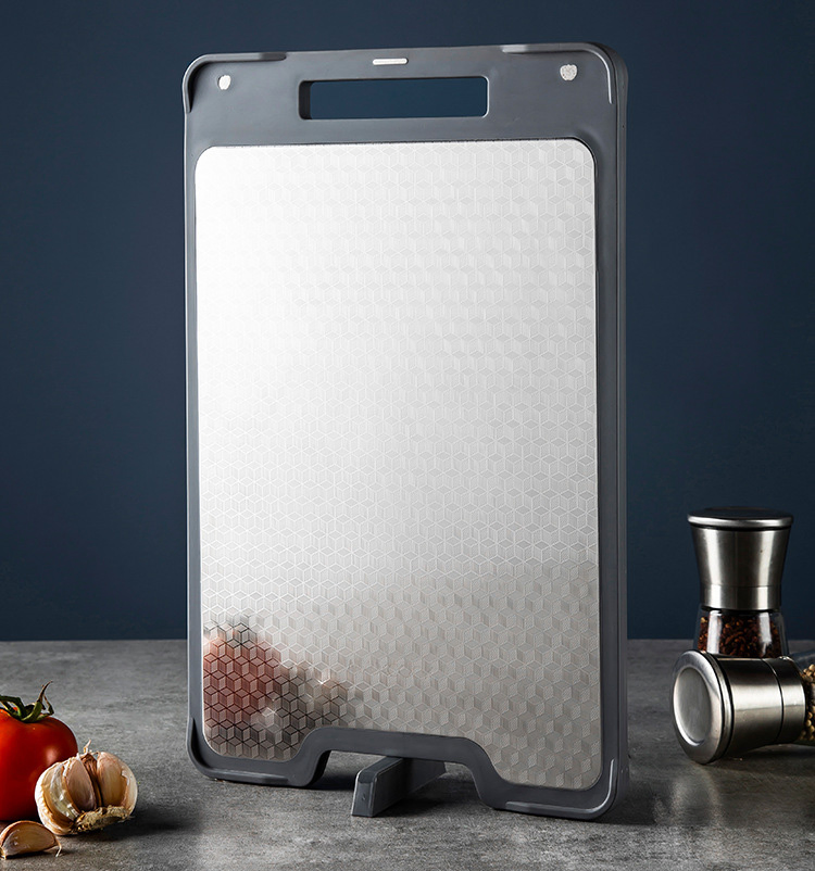 304 Stainless Steel Non-Slip Chopping Board for Food Cutting Stainless Steel Double-Sided Cutting Board