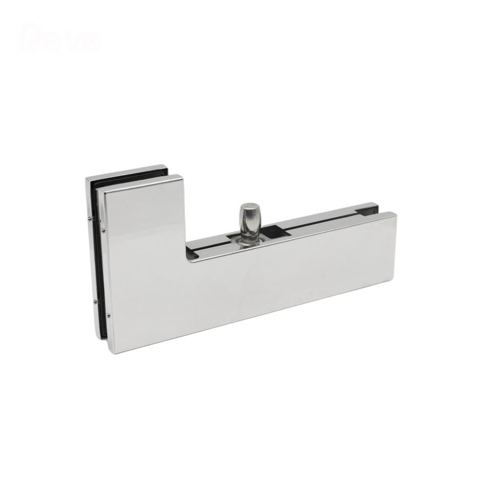 Frameless Glass Door Stainless Steel Square Curved Patch Fitting