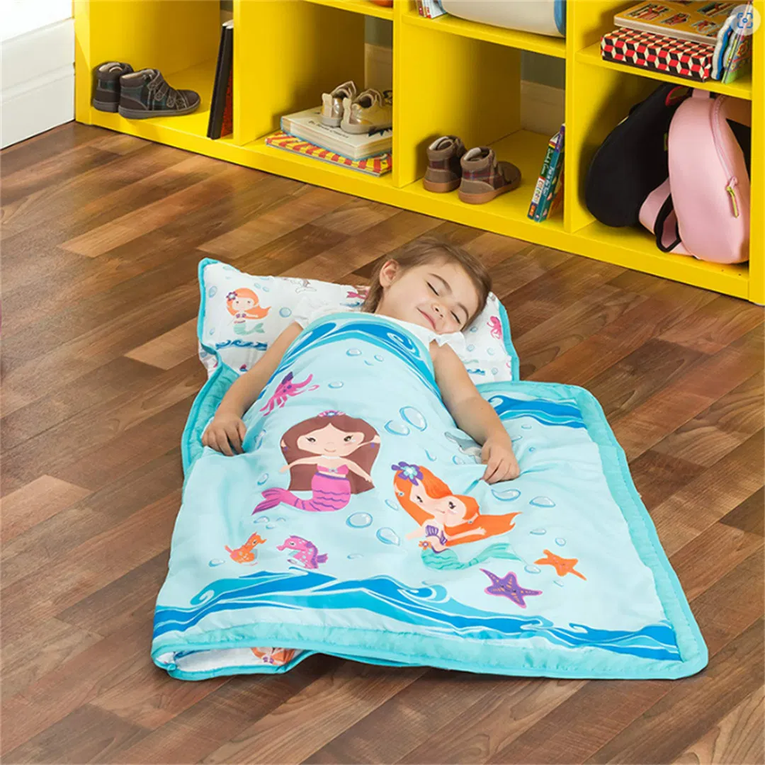 Toddler Nap Mat with Removable Pillow