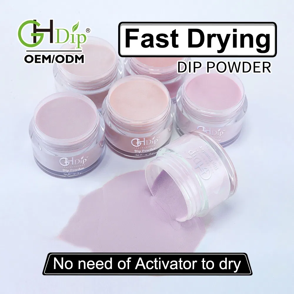 Fast Drying Dipping Powder Nude Color Nails Art