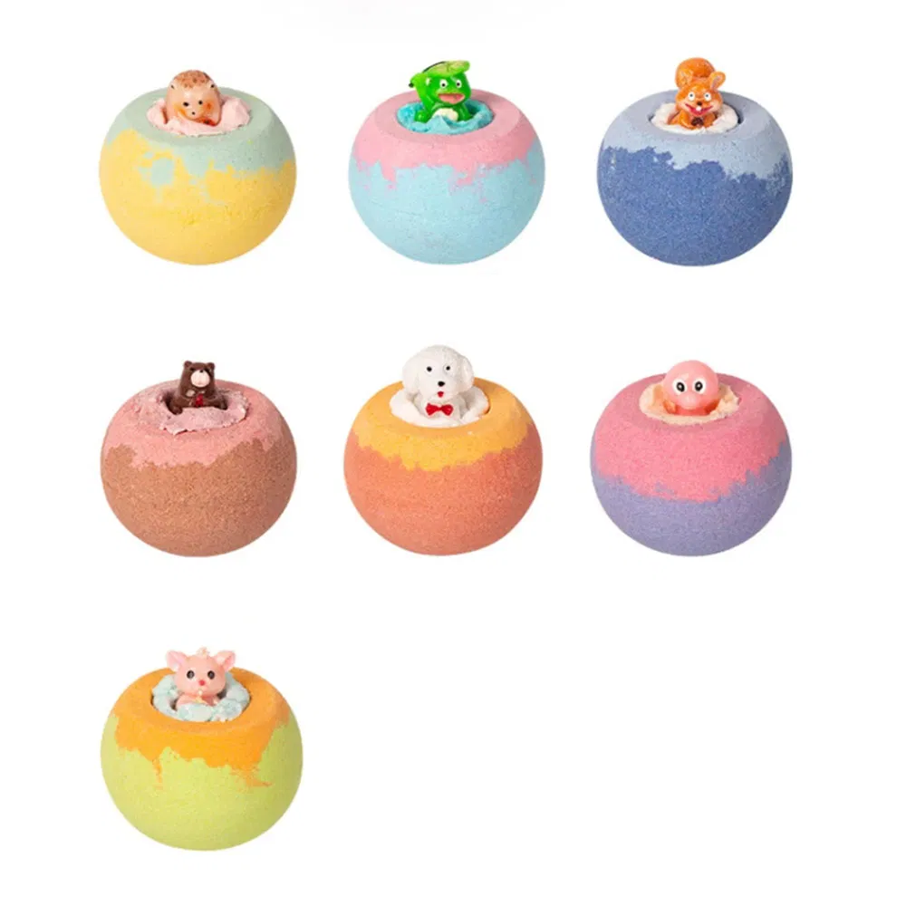 Natural and Safe Gift Set Girls & Boys Bath Bombs for Kids with Surprise Animals Toys Multicolored