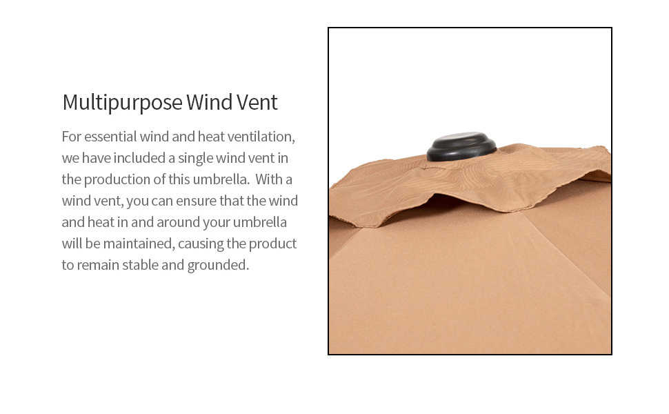 Садовый зонт-патио с центральной стойкой для затенения