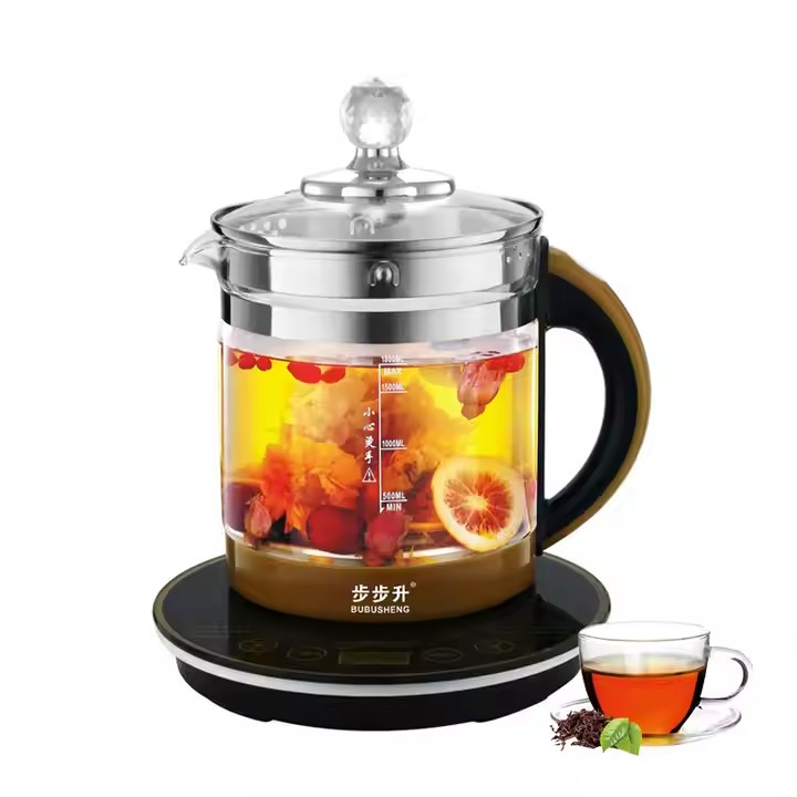 2L Fully Automatic Electric Glass Tea Kettle Rice Cooker with Ceramic Inner Kettles Electric Health Kettles