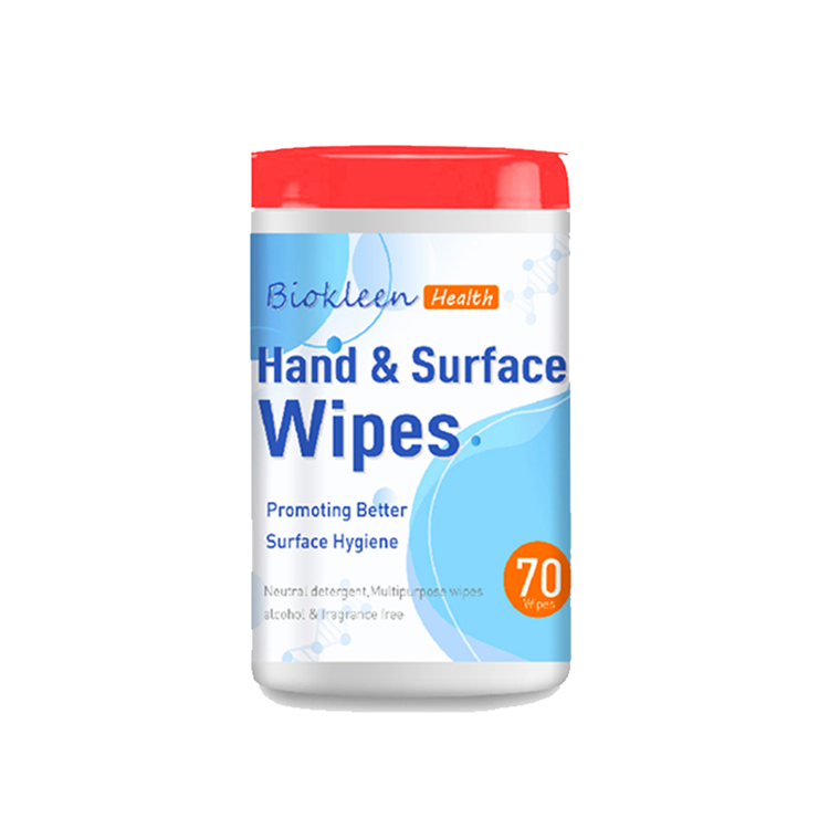 Biokleen 70PCS Disinfecting Wipes Natural No Residue Antibacterial Disinfectant Multi Surface Cleaning Sanitizing Wipes