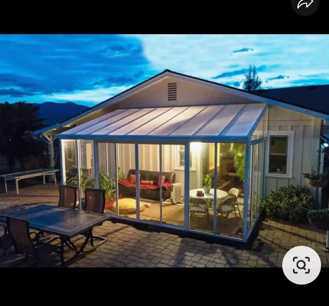 The Innovative Sunroom Features a Durable Aluminum-Glass Design.