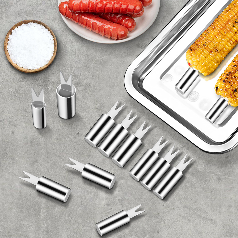 Stainless Steel Barbecue Small Tool BBQ Grill Corn Needle Barbecue Fork