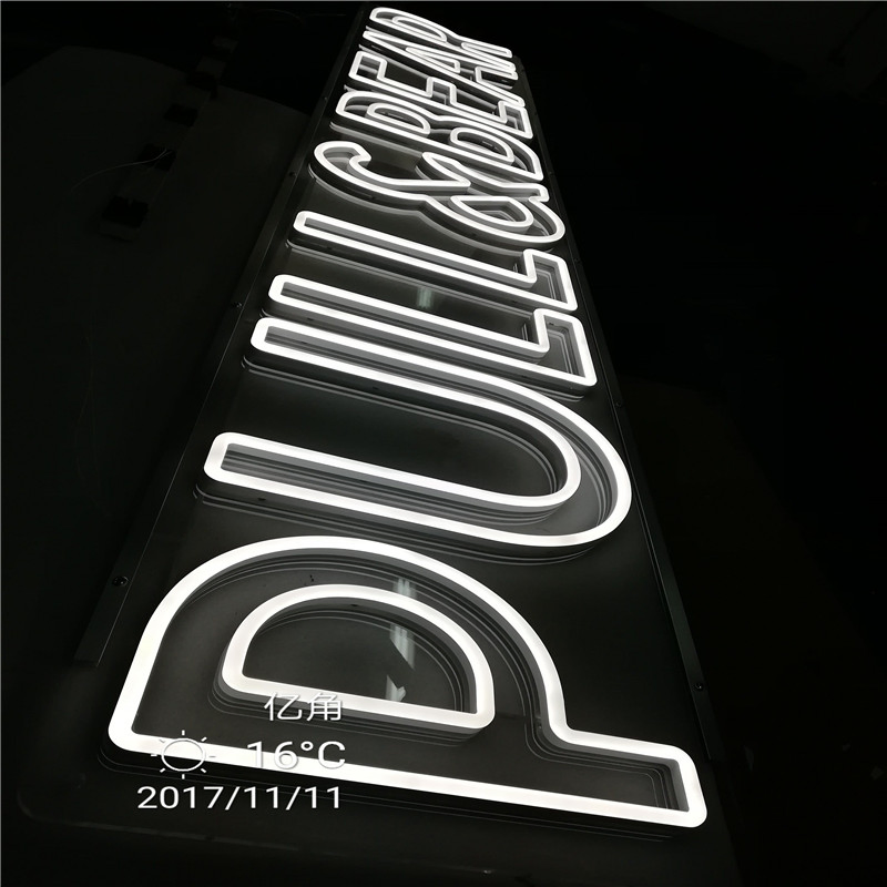 Custom Acrylic Luminated Letter Front Light with Strip Lit Sign