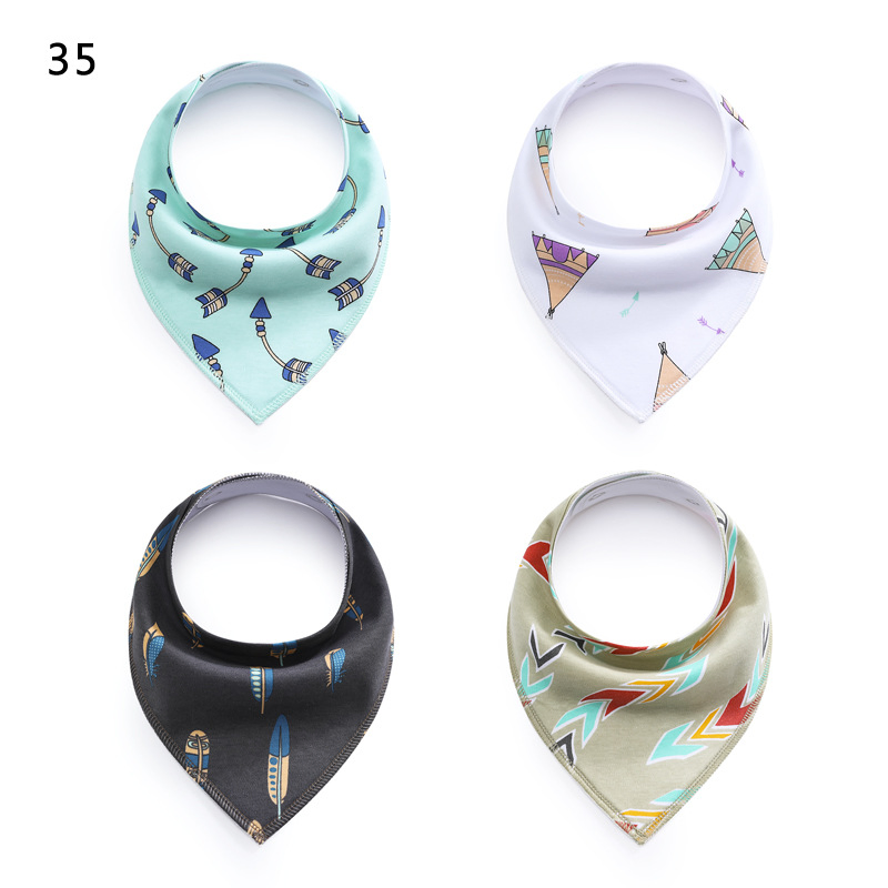 0147 Saliva Towel Fleece Cotton Triangle Towel Spring and Autumn Baby Bib