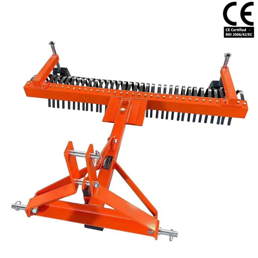 3 Point Hitch Grass Machine Lawn Stick Rock Leaf Weeding Lawn Leveling Garden Hay Landscape Rake for Tractor