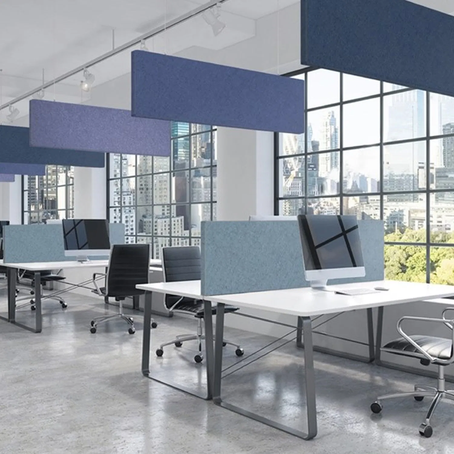 Recycle Material Easy Hanging Sound Proof Ceiling Baffle Polyester Fiber Pet Felt Acoustic Sound Absorbing Panels