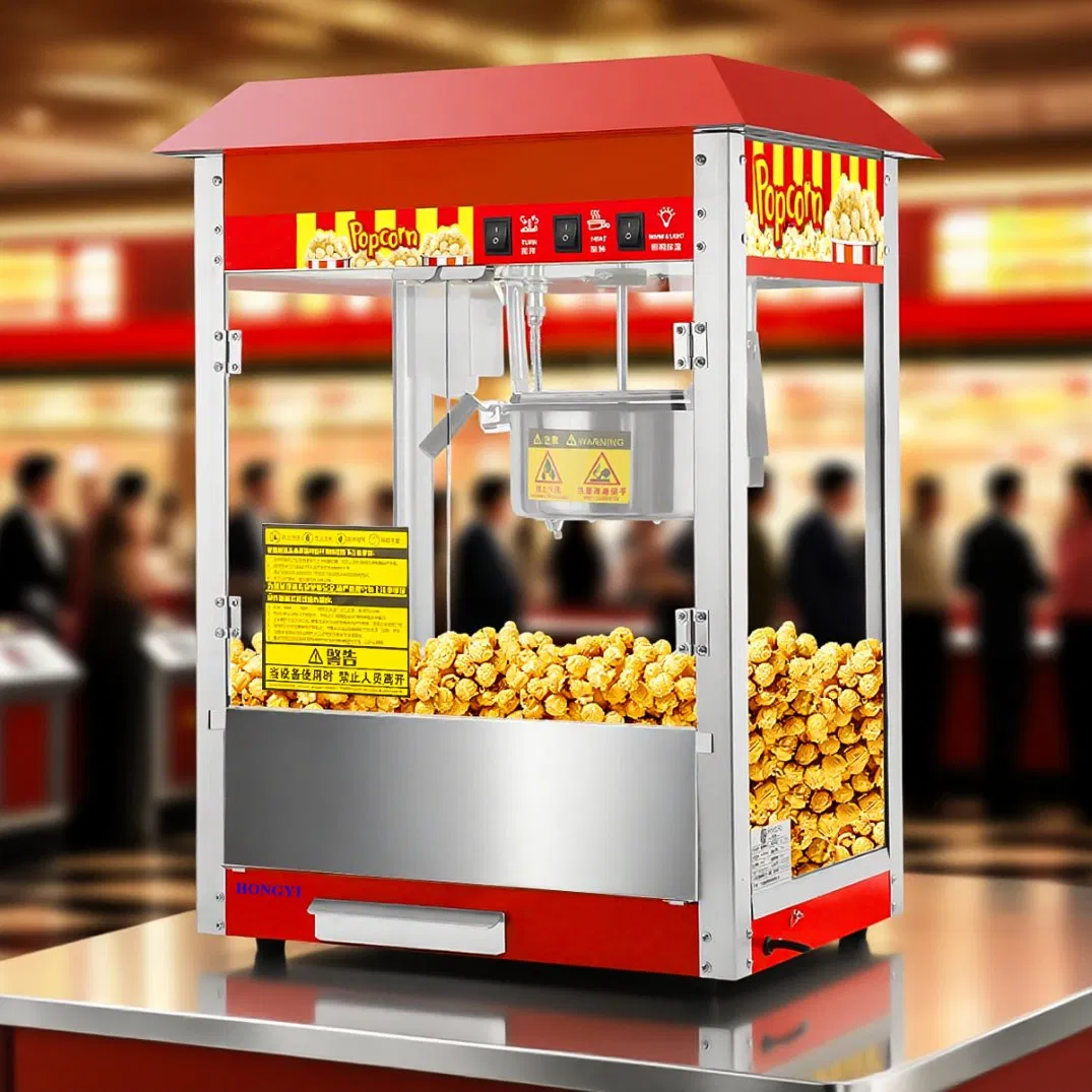304 Stainless Steel Pot with Heat-Resistant Handle and Ventilation System; Cinema-Style Popcorn Machine.