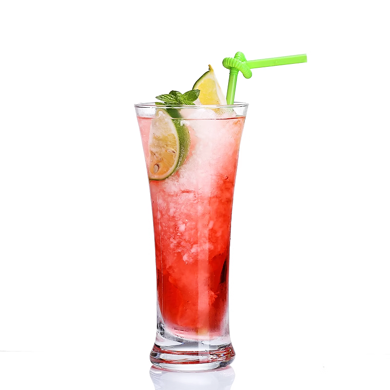 High Quality Juice Drinking Glass Trumpet Shaped Bar Glass Cups Plastic Highball Glass