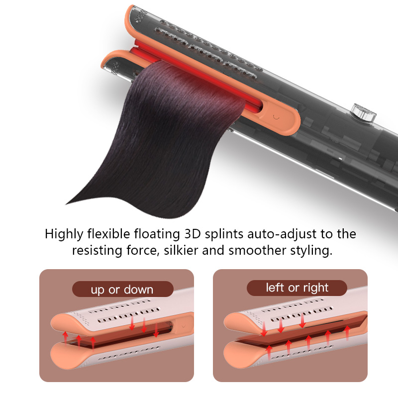 Travel Mini Portable Straight Hair and Curler Professional Cold Air Wireless Ceramic Titanium Hair Styling Tool
