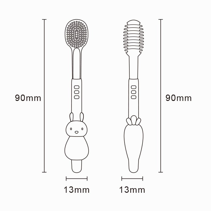 Premium Soft Manual Baby Kids Oral Training Silicone Toothbrush