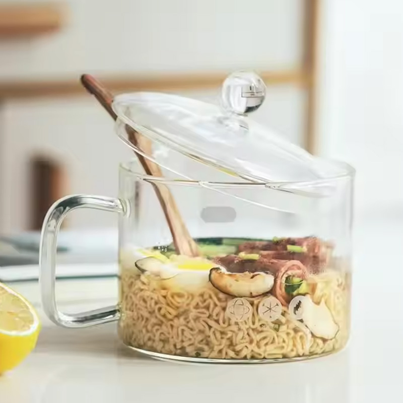 1300ml/1500ml Heat-Resistant Borosilicate Glass Cooking Pot Oven Stovetop Safe Transparent Cookware with Custom ODM/OEM Services Cooking Pot
