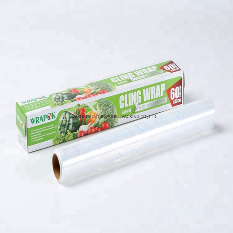 Food Grade Cling Wrap Film Good Stretch PE Cling Food Wrap