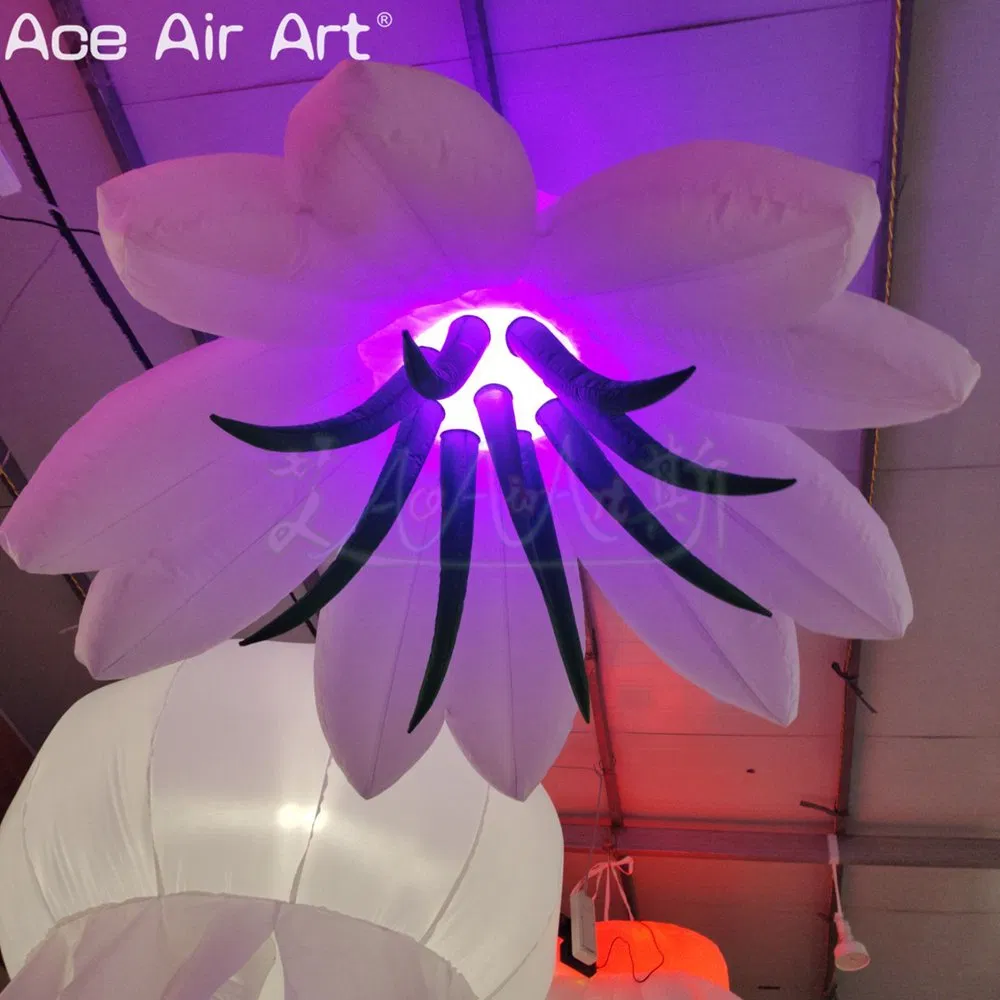 Hanging Inflatable Stage Flowers Outdoor Campground Decoration Inflatable Ceiling Flowers for Wedding or Mall