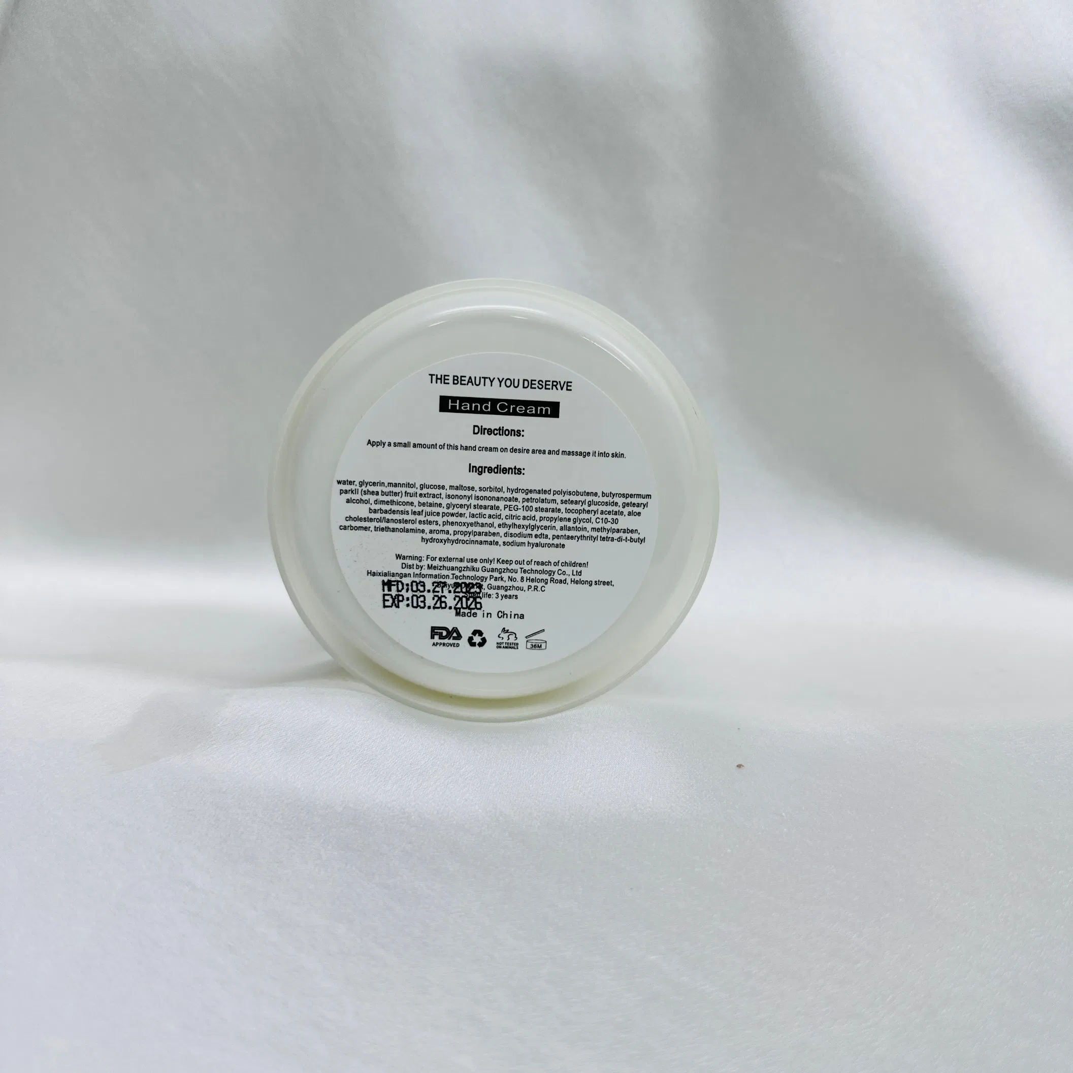 Custom Vegan Private Label Smoothing Nourishing Hydrating Brightening Avocado Hand Cream