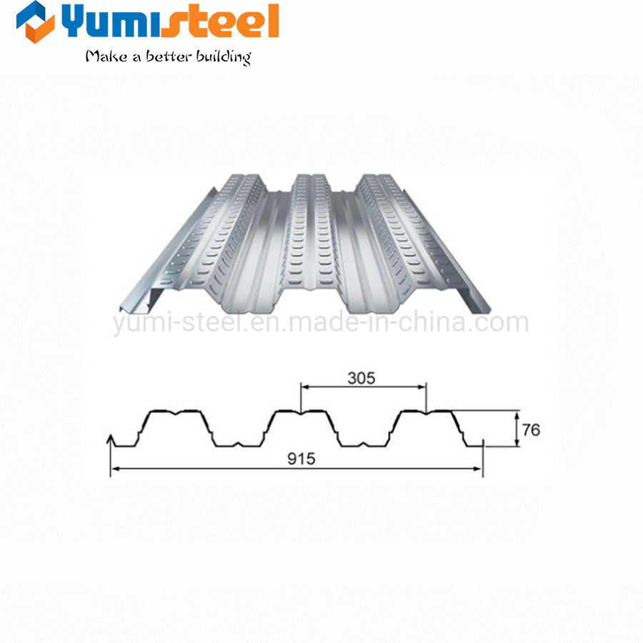 High Building Galvanized Metal Floor Decking Sheets for Fast Construction