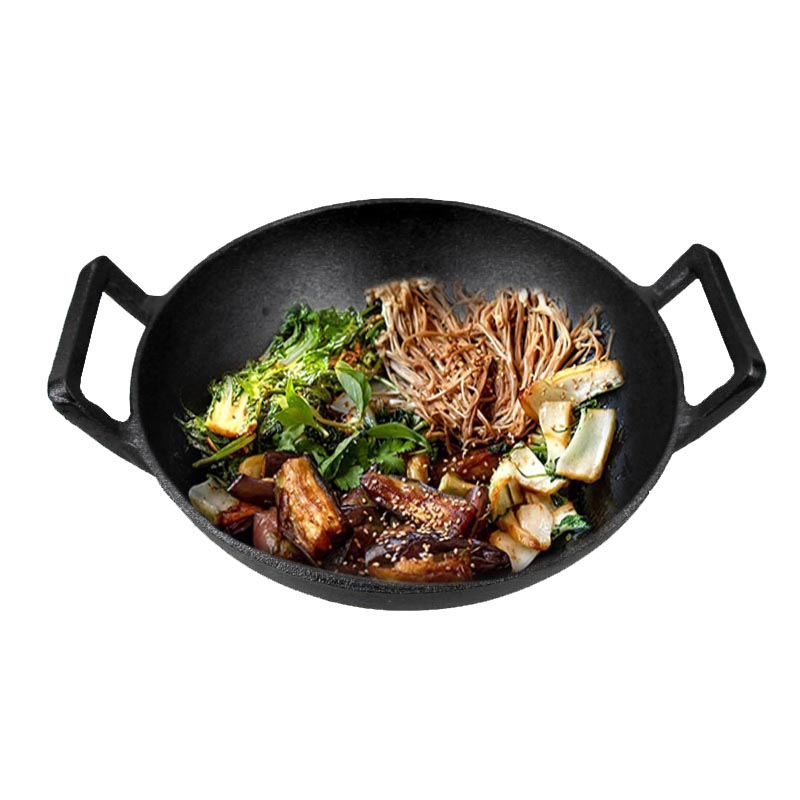 Factory Direct High-Quality Enameled Cast Iron Wok - Ideal for European Cooking Needs