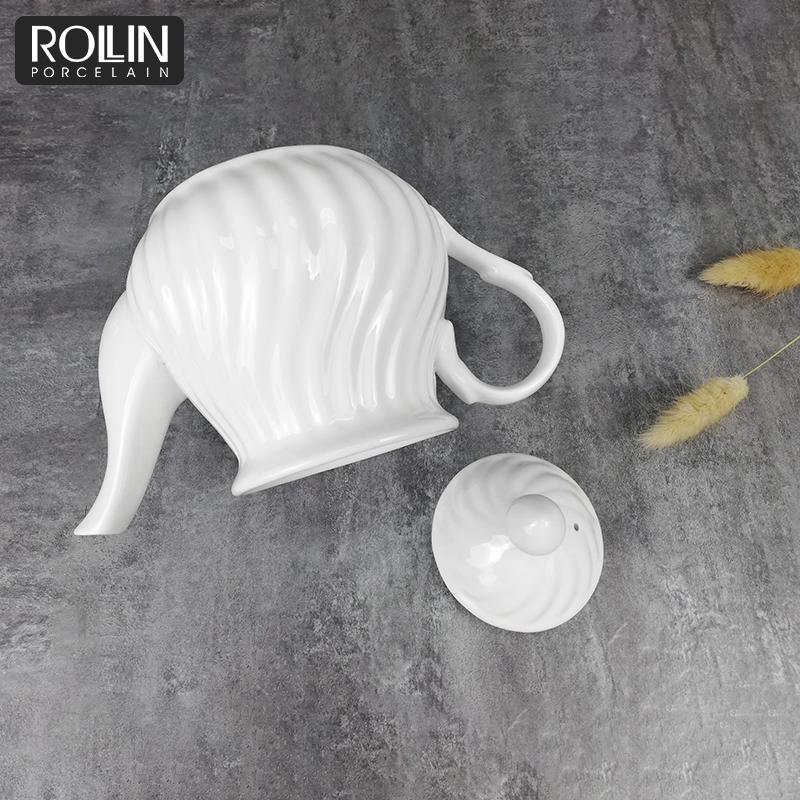 Good Quality Stripe Tea Pot for Restuarant