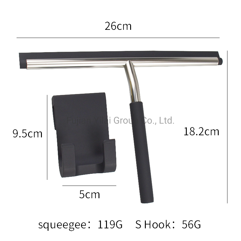 Table Cleaning Wiper Metal Squeegee Stainless Steel Window Squeegee Cleaner with Hook