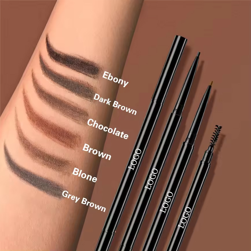Ditong Private Label Double-Head Waterproof Long Lasting Eyebrow Pencil with Brush