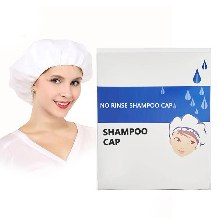 No Water Disposable pH Balanced Hypoallergenic Rinse-Free Shampoo Cap Shower Cap No Water Shampoo Caps
