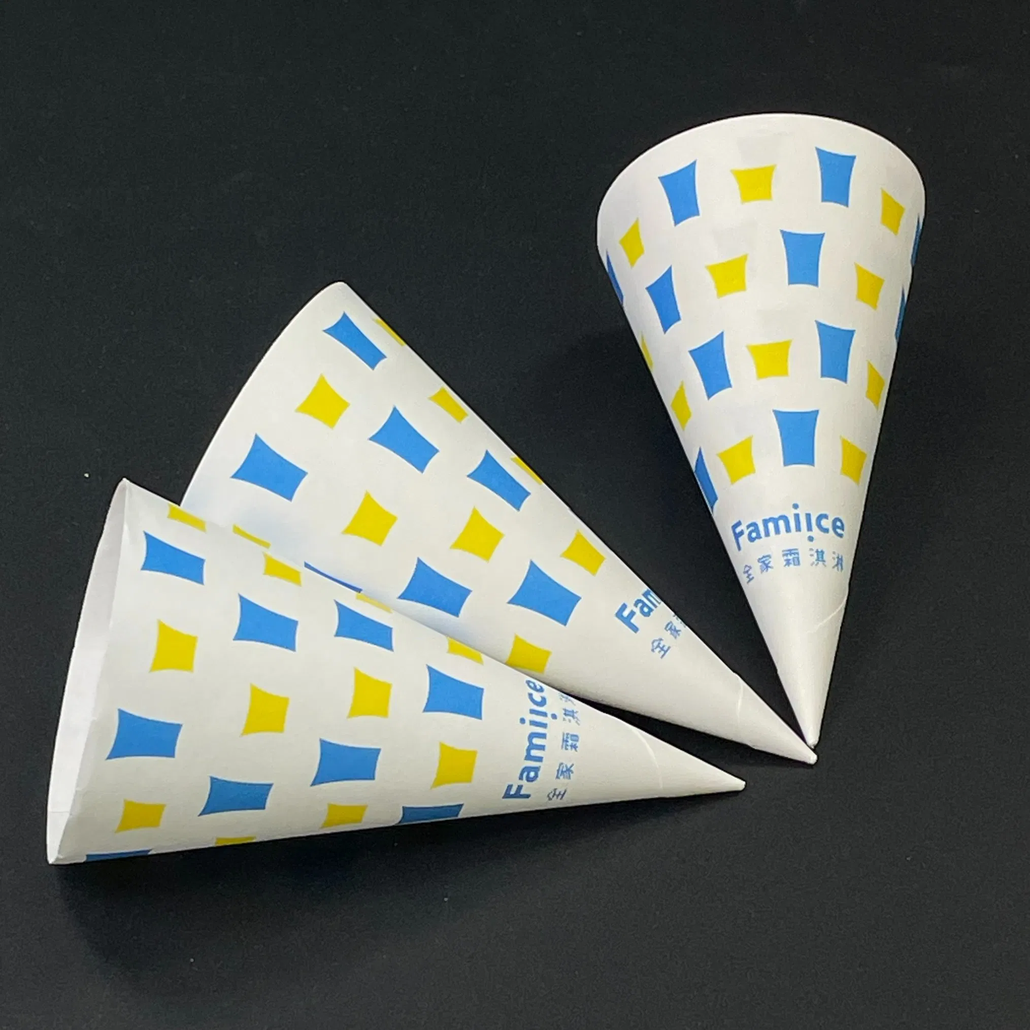 Wholesale New Product Custom Ice Cream Paper Cone Sleeve Ice Cream Cone Packaging