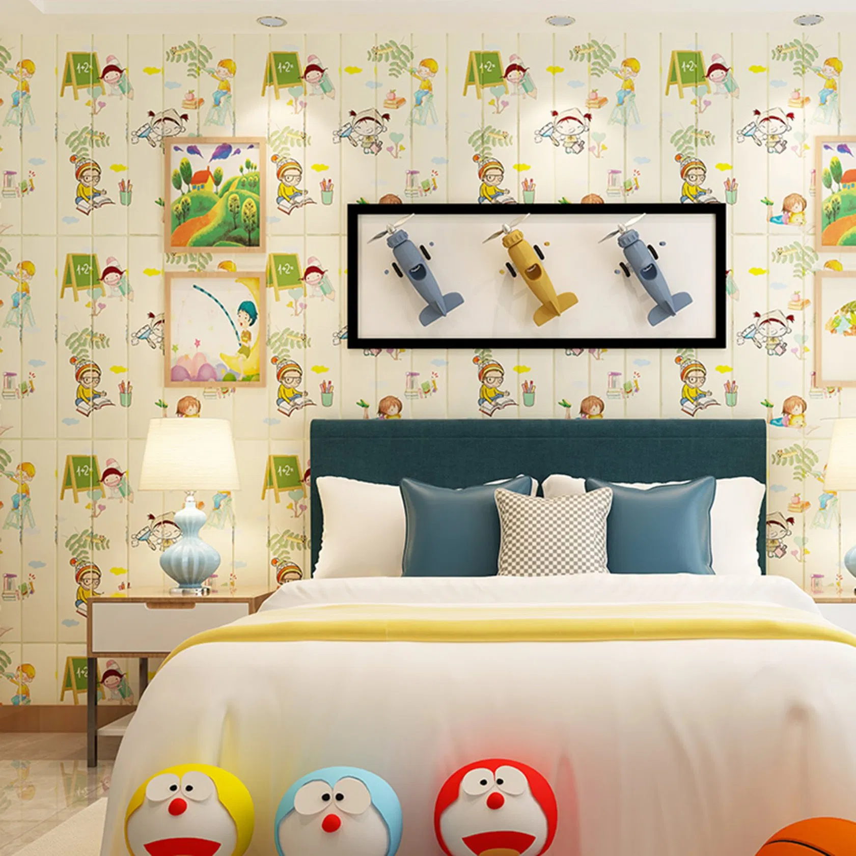 Moisture Resistant 3D Self Adhesive Wall Stickers for Children's Bedroom