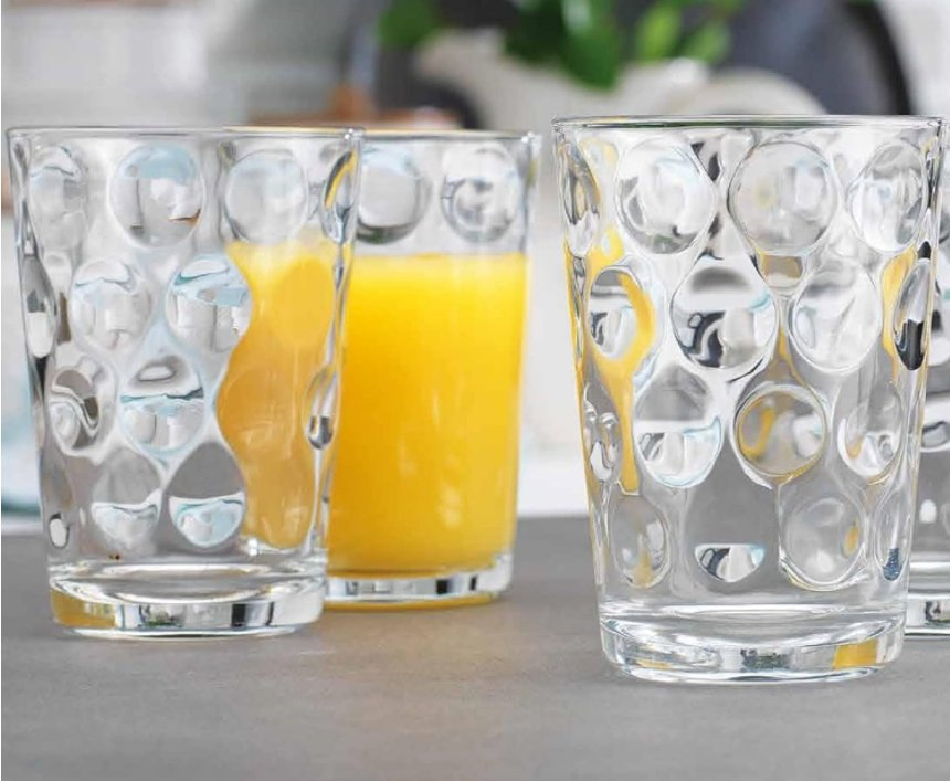 Juice Glasses Water Tumbler Glasses Cups 7 Oz Uses for Juice, Water, Cocktails, and More Beverages. Dishwasher Safe