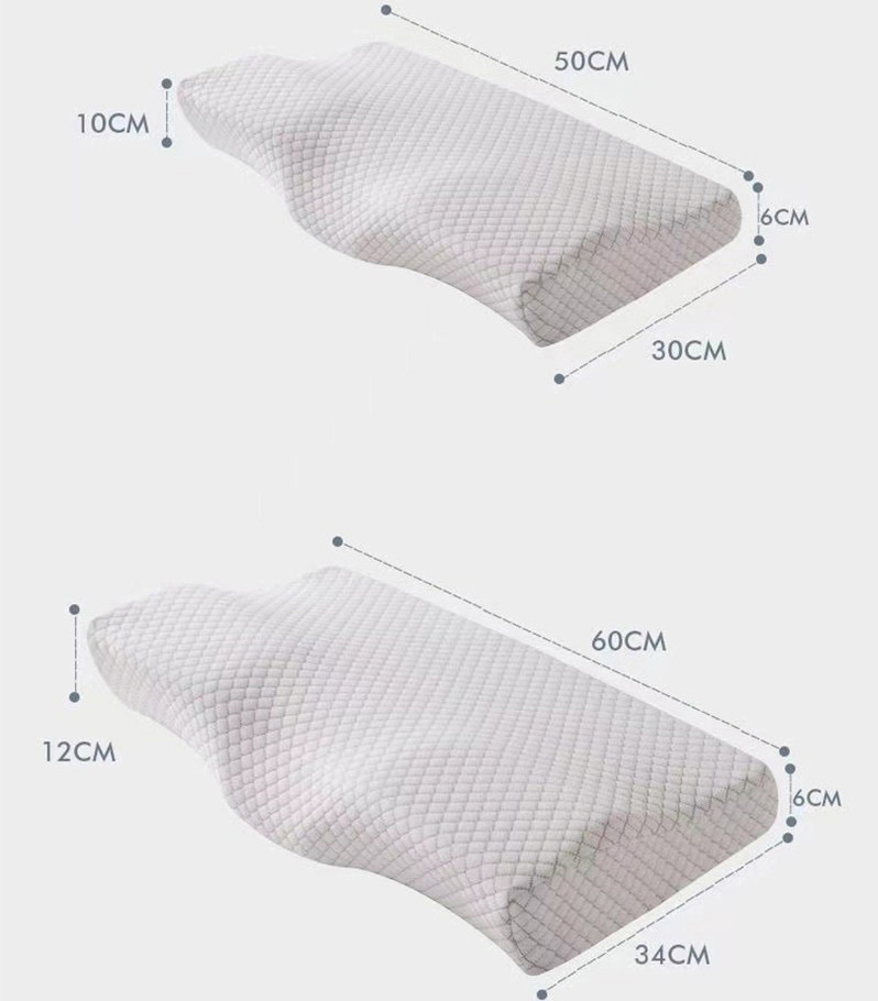 Bedding Textile Orthopedic Bed Pillows Visco Memory Foam Butterfly Manufacturers Contour Cervical Pillow