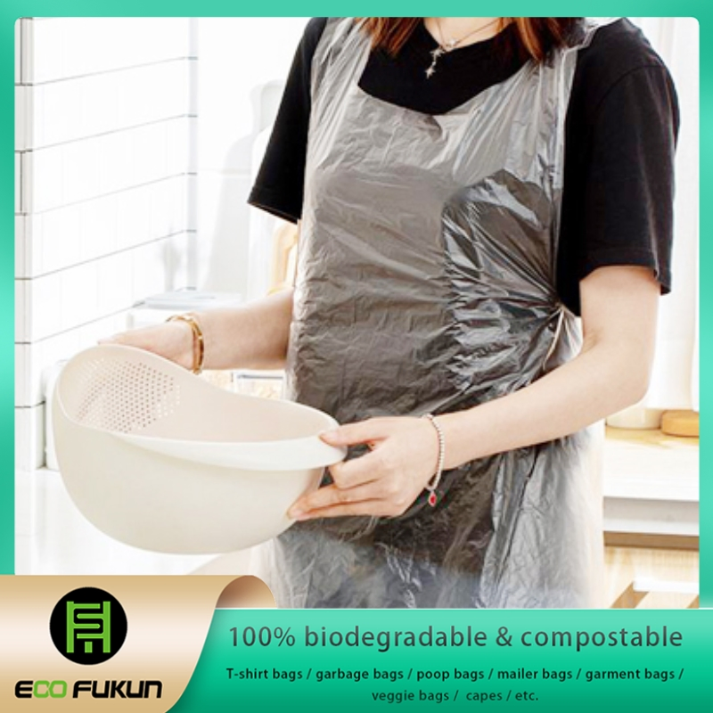 Compostable Semi Transparent Apron for Painting Party, Cooking
