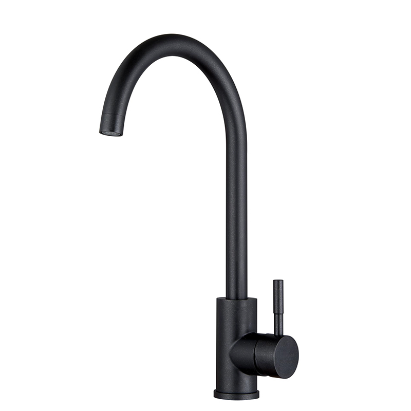 Смеситель для кухни белый однорычажный, под одну монтажную стойку