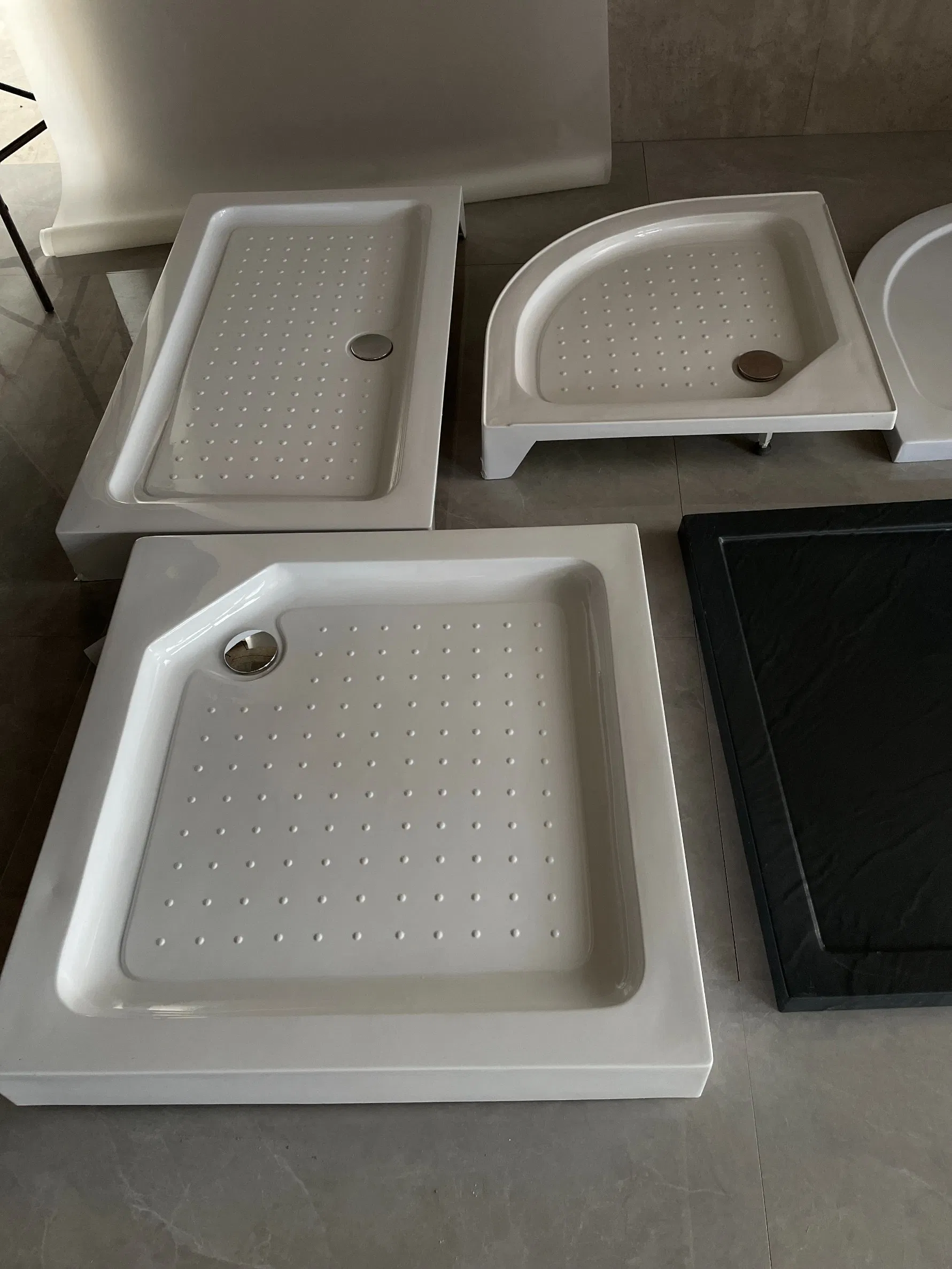Artificial Stone Resin Hotel Shower Pans Shower Floor Base