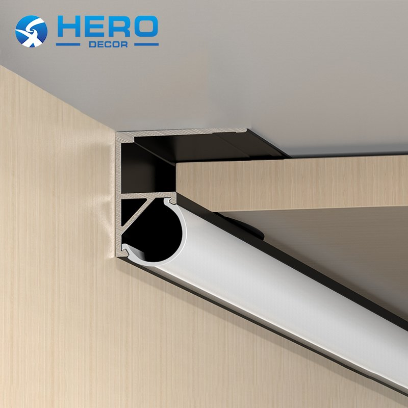 LED Aluminum Extrusion Wall Panel Profile Building Materials Hero Metal Tile Internal Corner Shape Strip