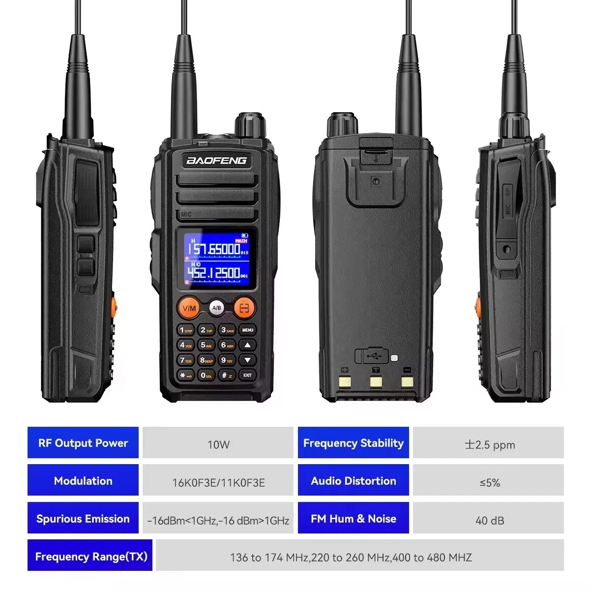 Портативная рация Baofeng UV-27 10W, 999 каналов