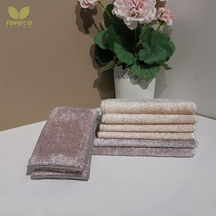 Topeco 100% Biodegradable Bamboo Fiber Cleaning Cloth Set