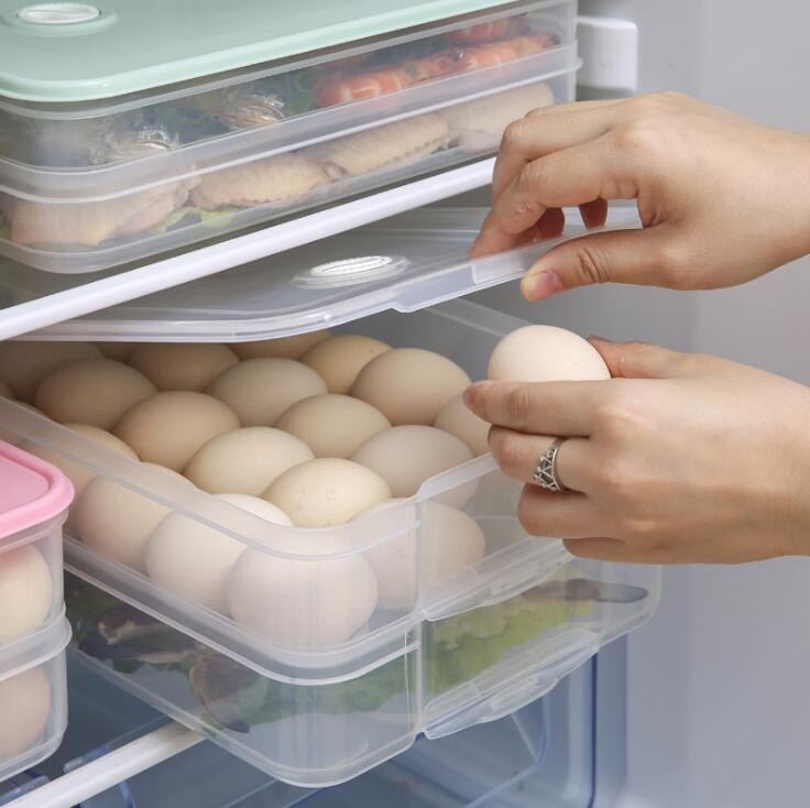 Transparent Multi-Function 2-Layers Fresh-Keeping Plastic Box for 48 Eggs
