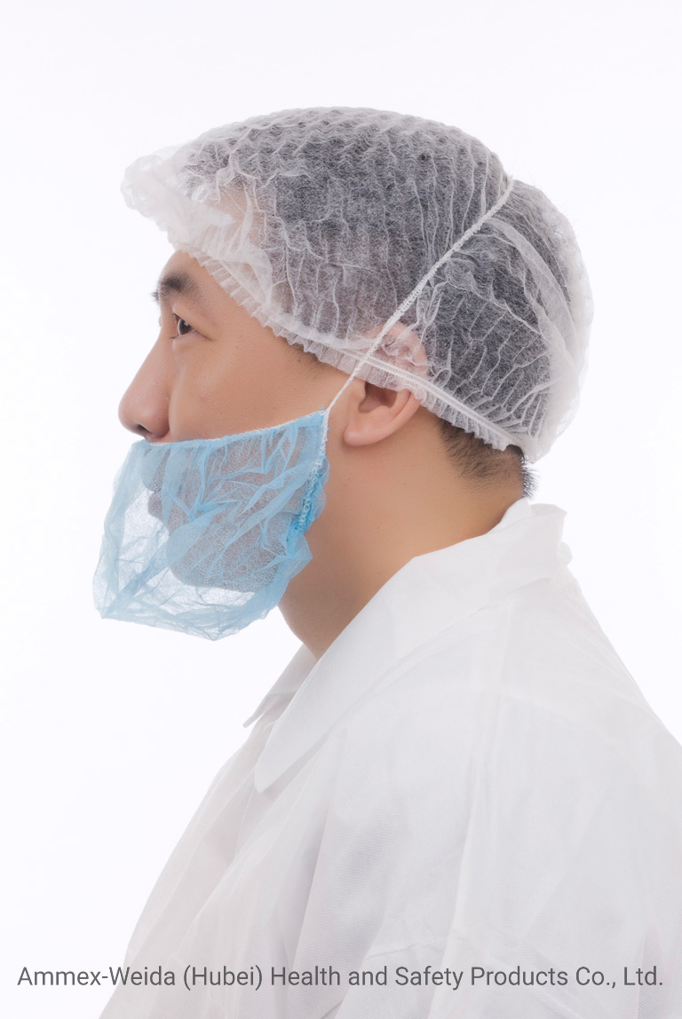 Disposable Use Soft Non-Woven Beard Cover with Single Elastic for Barber Shop/Beauty Salon